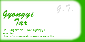 gyongyi tax business card