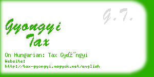 gyongyi tax business card